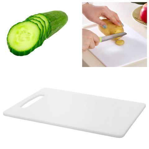 Plastic Kitchen Chopping Board White Large 23 x 37.5 cm