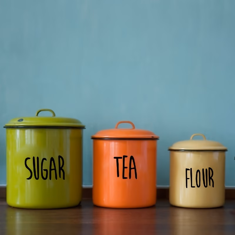 Sugar Coffee Tea Powder Label Sticker