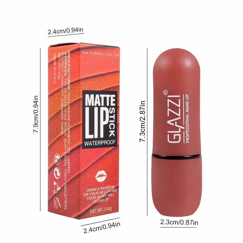 BSIMONE 1pc Matte Lipstick, Autumn Rose Shade, Radiant Charm, Suitable for All Skin Tones, 16-Hour Long-Lasting Wear, Waterproof, Sweatproof, and Smudge-Proof, Full Charisma, Versatile for Commuting, High-End Feel, Christmas, Halloween