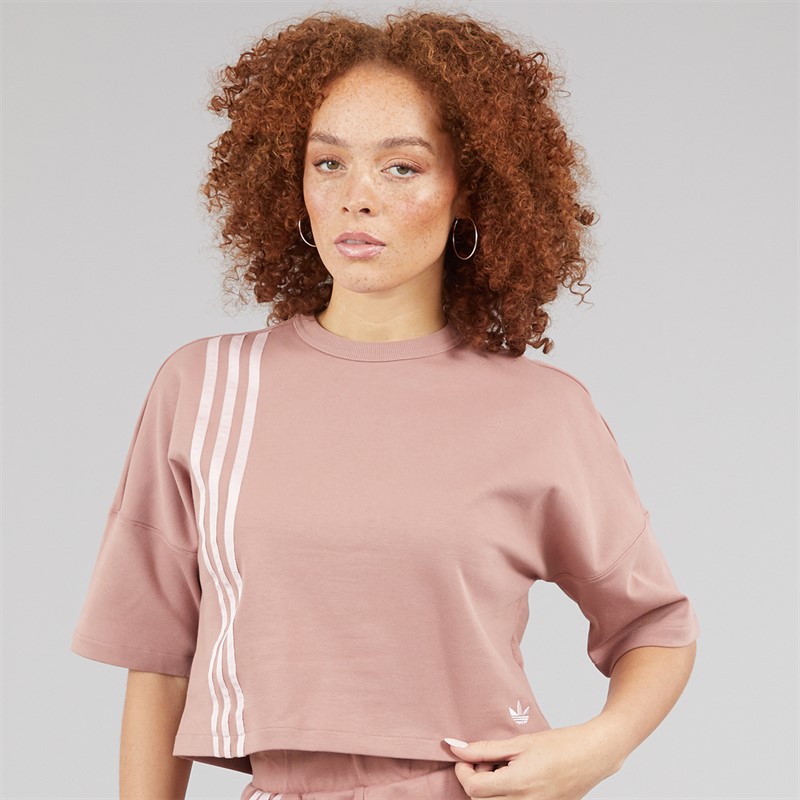 adidas Originals
Womens Off Placed 3-Stripes T-Shirt Warm Clay