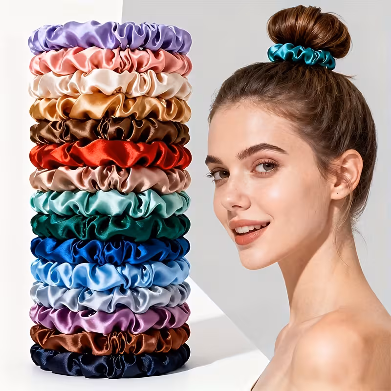 20pcs Premium Satin Hair Tie Set, Wedding, Party, and Daily Hairstyle Accessory Gift Set