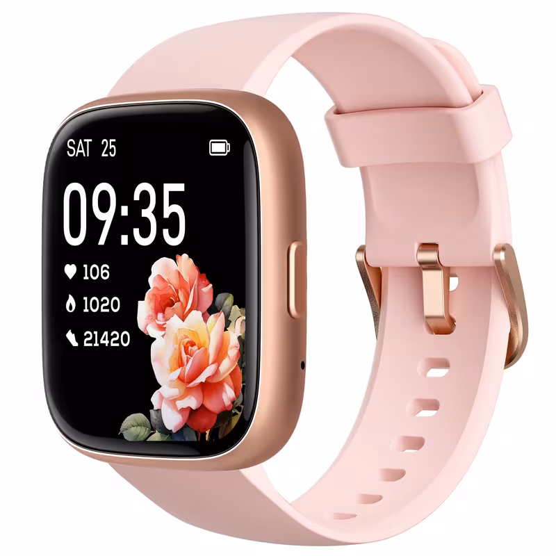 TOOBUR Smartwatch For Both Men And Women, Answer/Make Calls, Sleep Tracker, Pedometer, 100+Sports Modes, 1.83-Inch Touch Screen, Indoor Cycling, Compatible With Android And IPhone, Gift For Family& Frends