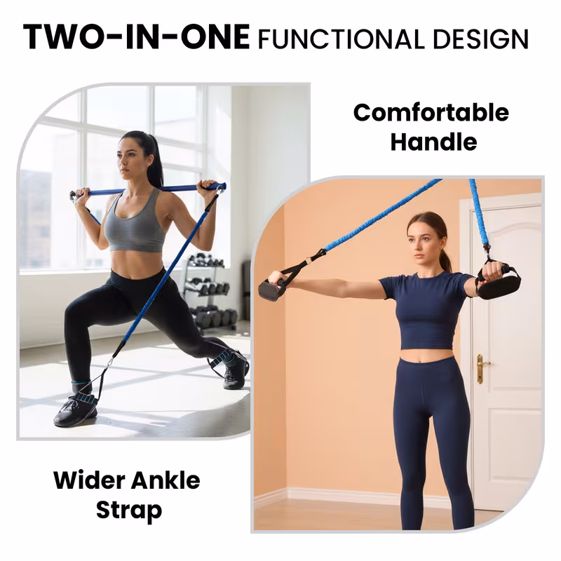 Pilates Resistance Bands Set | Multi-Functional Fitness Equipment for Yoga and Stretching Exercises at Home