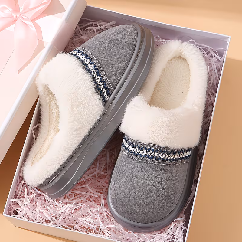 Autumn And Winter New Women'S Slippers Retro Trend faux fur Shoes Couple Indoor Home Can Wear Casual Style, Women Shoes