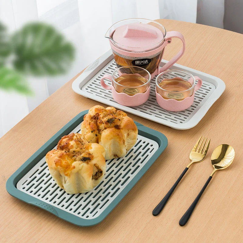 Kitchen Plastic Serving Drip Tray 28 x 20 x 2 cm Assorted Colours