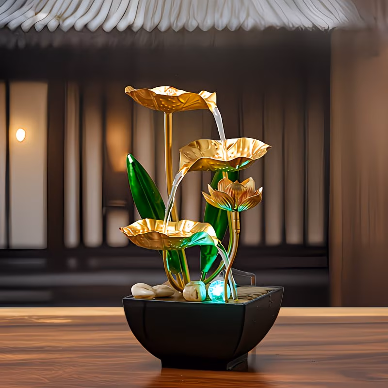 [Automatic Humidifier Fountain] Desktop Automatic Humidifier Fountain for Relaxation and Decor in Living Room and Bedroom
