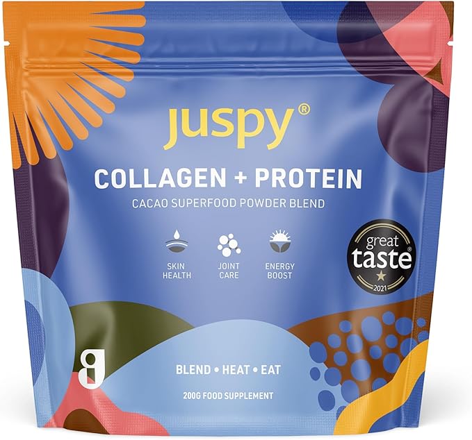Premium Marine Collagen Powder + High Protein Cacao Superfood Blend | 8000mg Hydrolysed Marine Collagen Peptides | Skin & Joint Health | 200gr