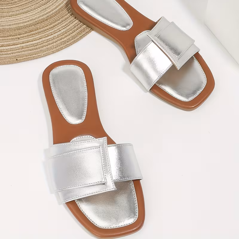 New Fashion Women'S Flat Slippers, Can Be Worn Outside, 2025 Summer Fashion Women'S New Slippers, Women'S Flat Versatile Cool Slippers, Summer Cool Slippers, Flat Shoes, Women Shoes