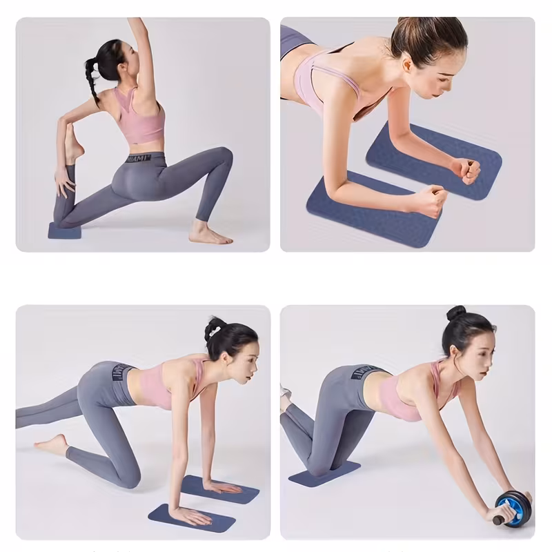 2pcs Premium Non-Slip Knee& Elbow Pads for Home Fitness- Multiple Colors TPE Material Protective Gear