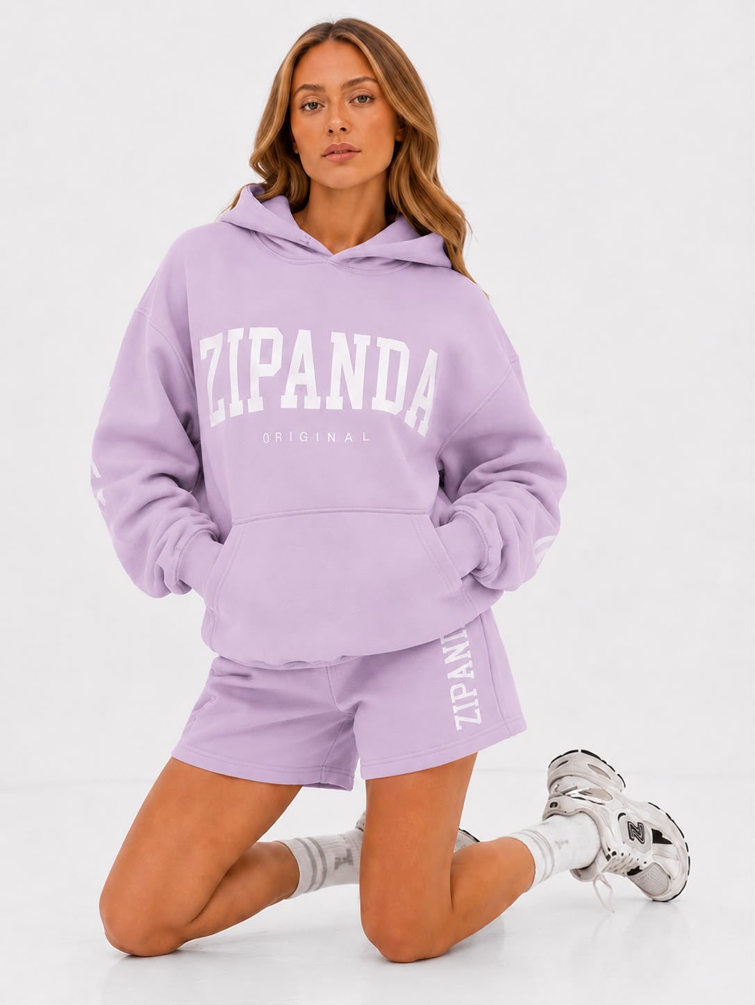 ZIPANDA Original Women's Oversized Hoodie & Leggings Co-Ord Set – purple Fleece Lounge & Activewear Set- purple