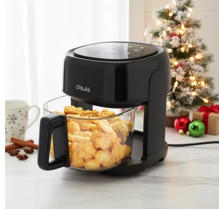 1800W 5L Air Fryer Cooker Oven Frying LCD Digital Kitchen Glass fryer Oil Free