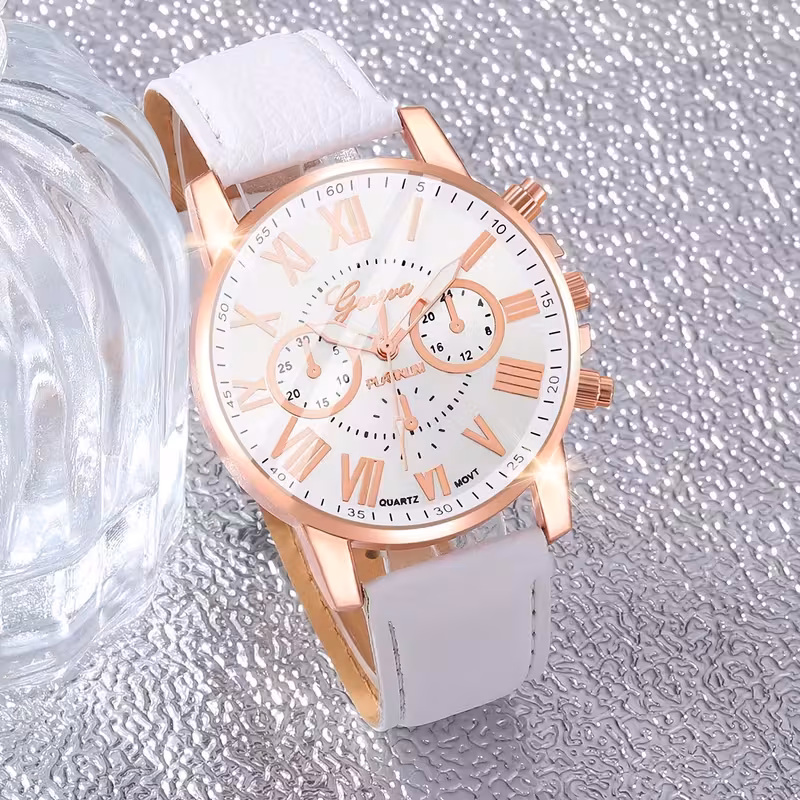 A Set of 10 Quartz Watches, Unisex, Sporty And Stylish, Perfect for Couples, Romantic And Minimalist, Great for Party Decoration, Featuring Faux Leather Straps And Quartz Movements. Ideal Gifts for Birthdays, Mother'S Day, Father'S Day
