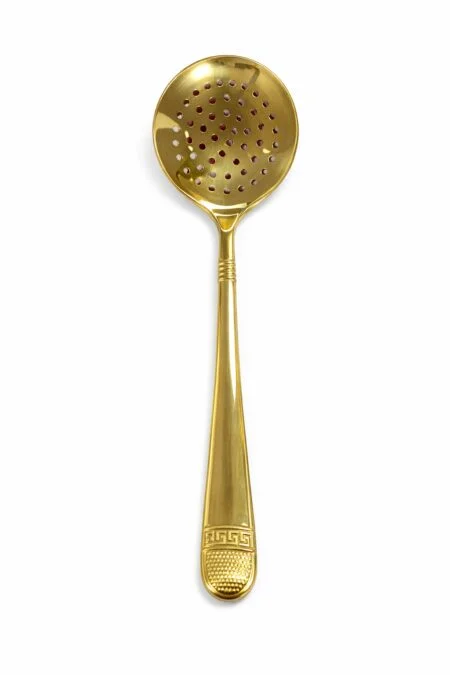 Gold Slotted Skimmer Spoon Stainless Steel Strainer