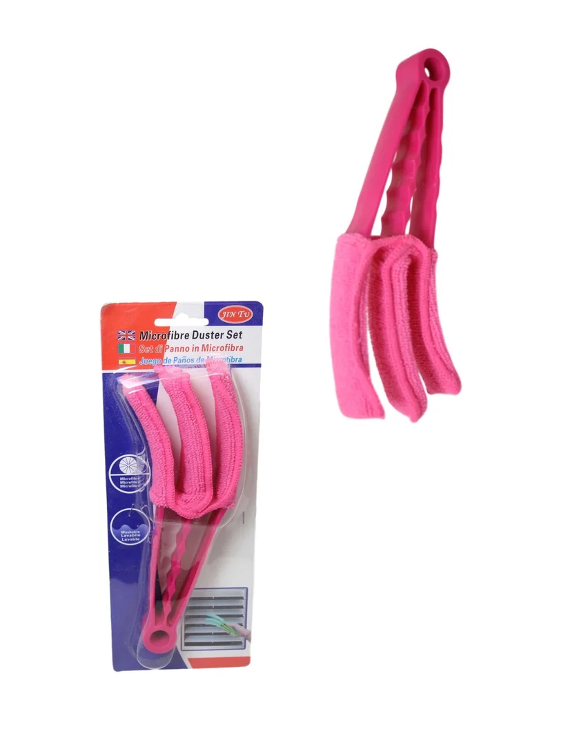 Washable Microfibre 3 in 1 Window Blinds Duster 20 cm Assorted Colours