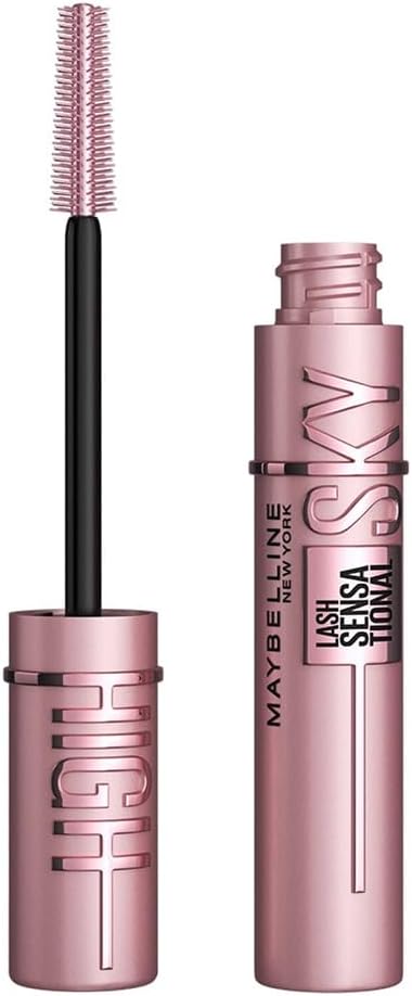 Maybelline Mascara, Lash Sensational Sky High Volumizing & Thickening, Eyelash Lengthening, Flake-Free Formula, Washable Mascara Infused with Bamboo Extract, Full Volume Mascara, Colour: Black