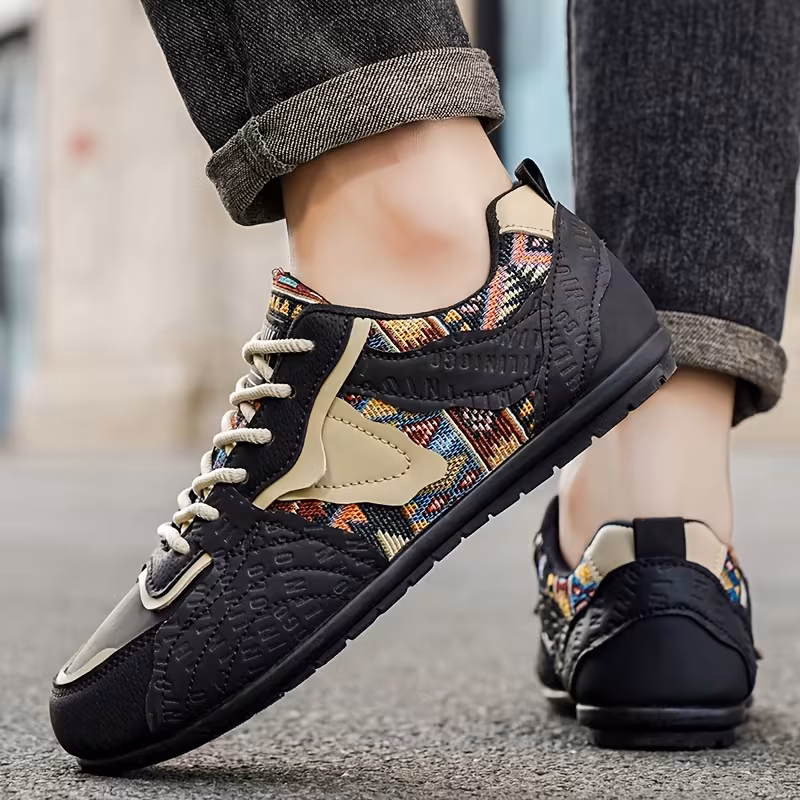 Men's Spring 2026 New Breathable Low-Top Sneakers - Upper & Cushioned Sole, Round Toe Lace-Up Casual Sneakers Suitable for Streetwear, Gym, Casual Attire, - Versatile