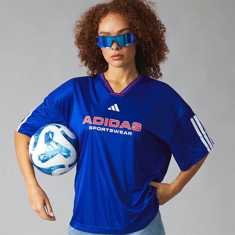 adidas
Womens House Of Tiro Nations Pack Boyfriend Fit T-Shirt Semi Lucid Blue