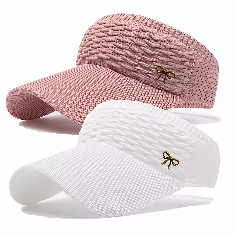 2pcs-6 Colors to Choose From, Suitable for Both Men And Women, Suitable for 33 Festivals, Lightweight Design of 2.47 Oz, 2026 Upgraded Version, Bow Logo Suitable for Outdoor Sports And Cycling, Comfortable And Breathable Women'S Sun Hat