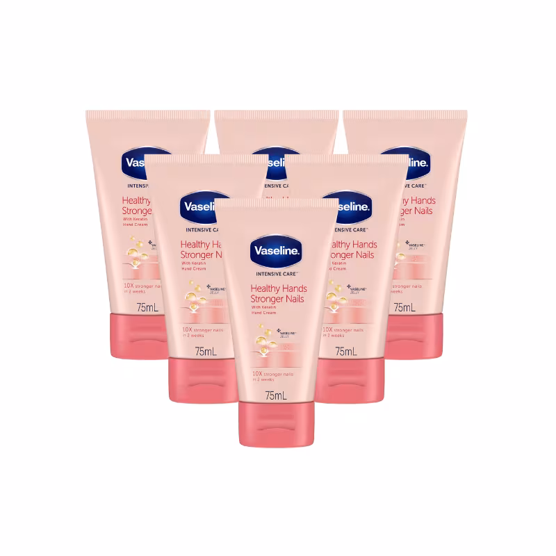 Vaseline Intensive Care Healthy Hands Stronger Nails Lotion (6 x 75ml)