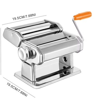 Portable Hand Crank Noodle Machine Stainless Steel Dough Roller Pasta Maker Househould Kitchen Small Hand Roller Noodle Maker
