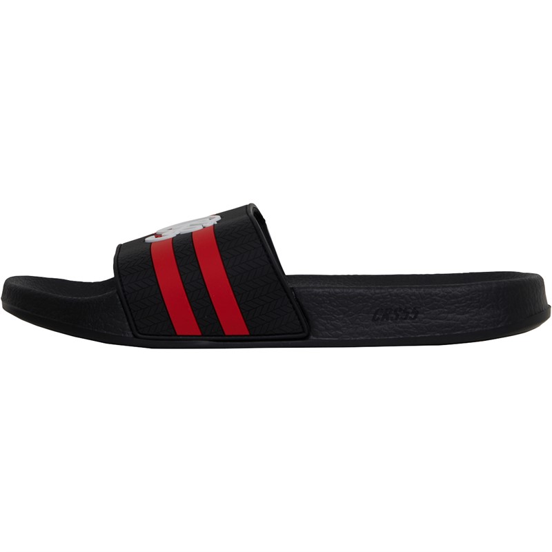 Crosshatch
Mens Hamlax Sliders Black/​Red