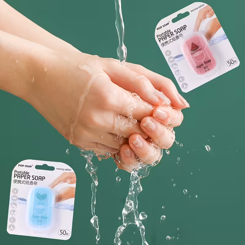 Ultimate Portable Paper Soap Sheets for Outdoor Travel | Disposable, Hands Cleansing Leaves On-the-Go | Compact & Travel-Friendly Soap Paper