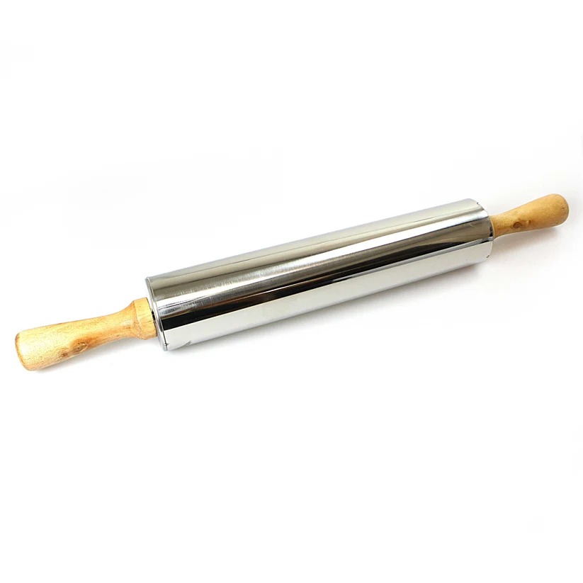 Wooden Handle Stainless Steel Roller Chapatti Baking Roller