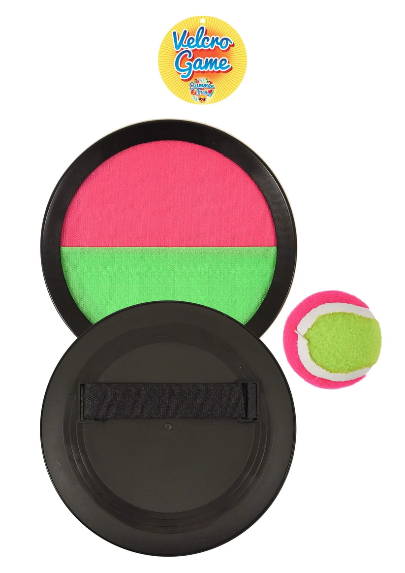 Fun Catch & Throw Ball Game Velcro Outdoor 2 Player 19cm