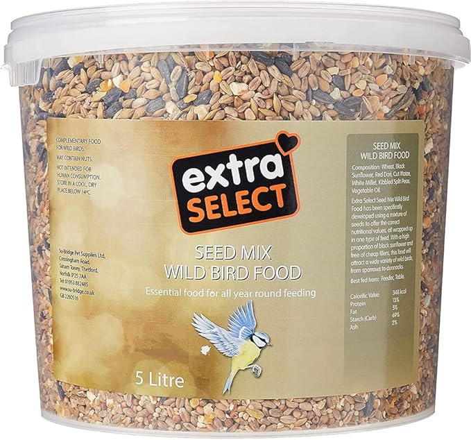 Extra Select Seed Mix Wild Bird Food, 5 Litre (Package may vary)