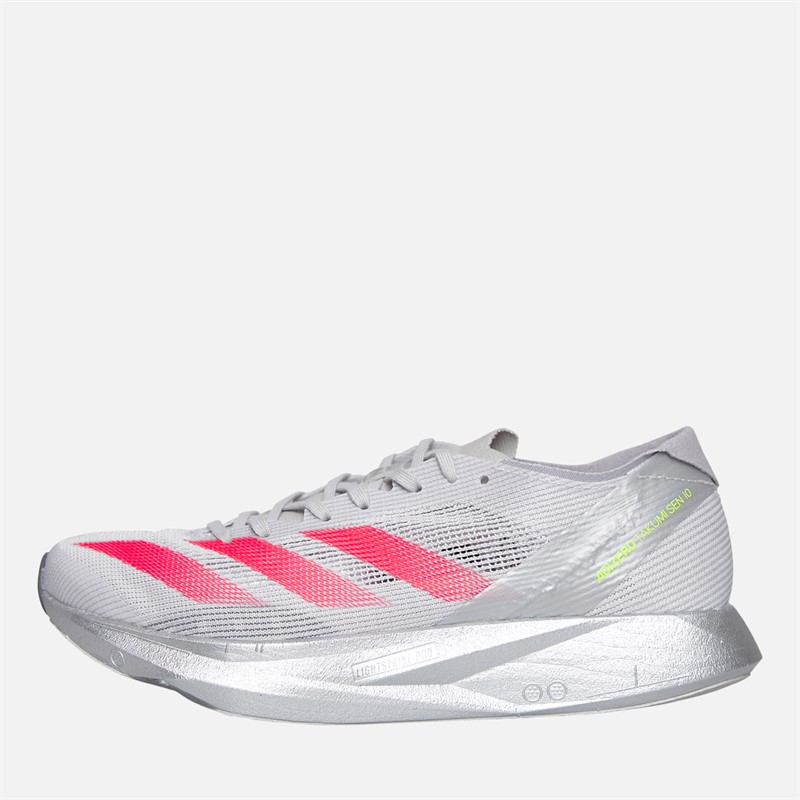 Womens Adizero Takumi Sen 10 Neutral Running Shoes Dash Grey/​Lucid Red/​Grey Two