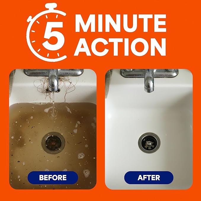 Mr Muscle Drain Unblocker Liquid (1L), Sink & Drain Cleaner, Strong & Fast Acting Heavy Duty Power Gel, Dissolves Clogs (Packaging May Vary)