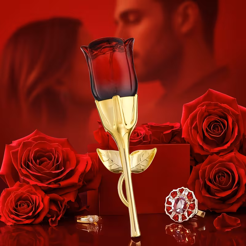 A Rose-Shaped Perfume with Long-Lasting Fragrance, The Perfect Gift for Valentine'S Day