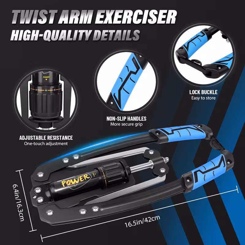Adjustable Torsion Arm Fitness Machine, Hydraulic Power Exerciser, 10-200kg Hydraulic Resistance Arm Chest Shoulder Exerciser Heavy Duty Twister Arm Exerciser Chest Strength Arm Strength Bar
