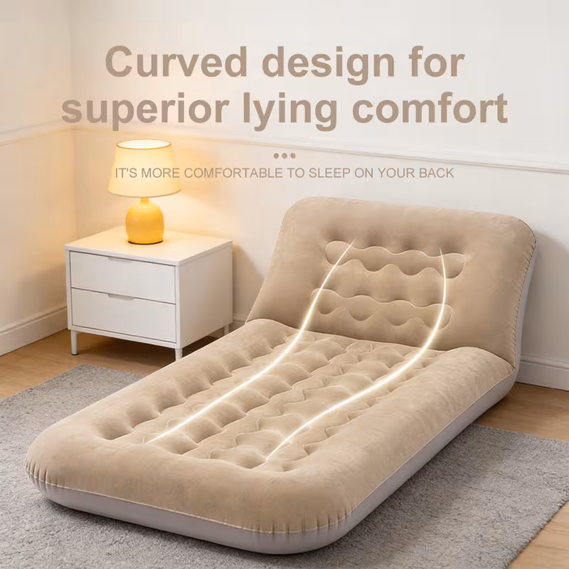 Multifunctional Outdoor Camping Folding Inflatable Bed, Portable Foldable, Quick Inflation, Thickened Comfort, Stable Load-Bearing, with Lightweight Storage,