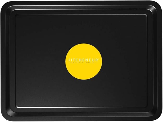 3-Pack - Essentials Baking Tray Set 32cm -Non-Stick Tin, Multi-Pack Set Oven Pan - Dishwasher Safe and Easy Clean by KITCHENEUR®