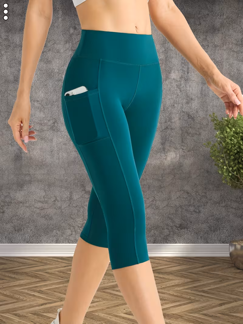 New Women's Yoga Shorts, Outdoor Fitness Sweat-Absorbent Sports Shorts, Butt Lifting Tummy Control Leggings, Breathable Comfort Casual Pants